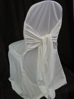 Scuba Knit Chair Cover - white