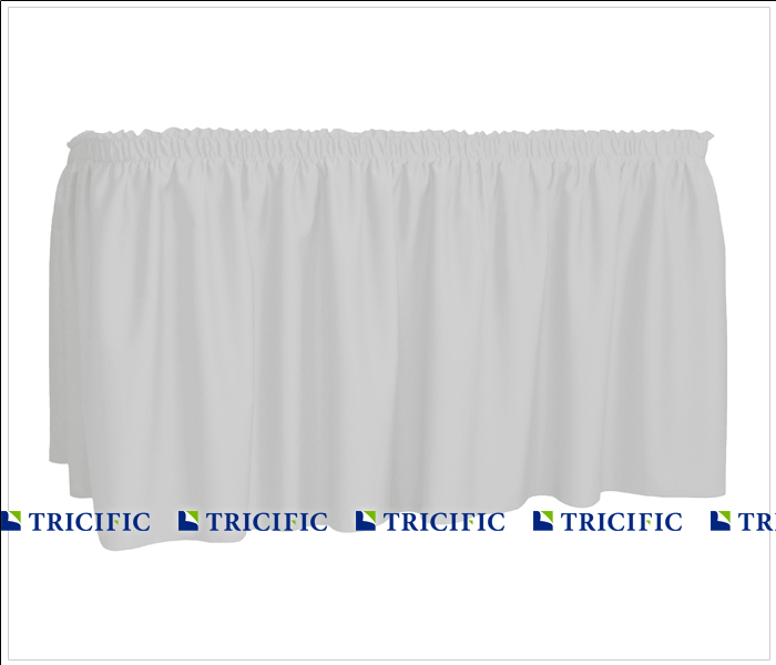 Poly Knit Tableskirting - white